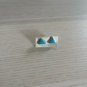 NWOT blue triangle earrings